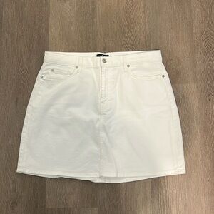 7 For All Mankind white mini skirt